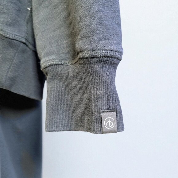 Rag & Bone Loopback Logo Print Crew Neck Sweatshirt, Men's Size L, Black - Picture 2 of 6